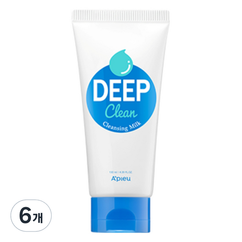 어퓨 딥 클린 클렌징 밀크, 130ml, 6개