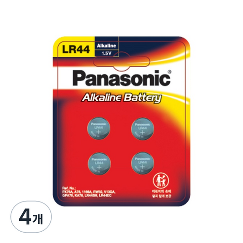 파나소닉 알카라인 코인형 건전지 LR44, 4개입, 4개