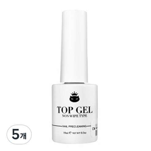 캣워크 논와이프 파우더 전용 탑 젤 10ml, 5개