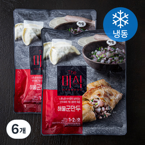 더미식 해물군만두 (냉동), 320g, 6개