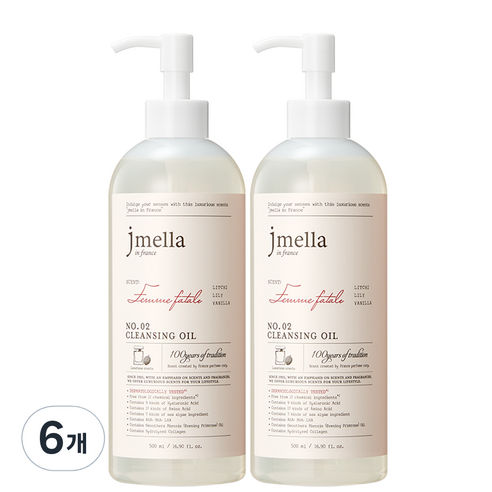 제이멜라 인 프랑스 팜므파탈 클렌징 오일, 6개, 500ml