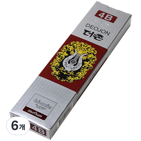 문화연필 더존 연필 4B, 6개