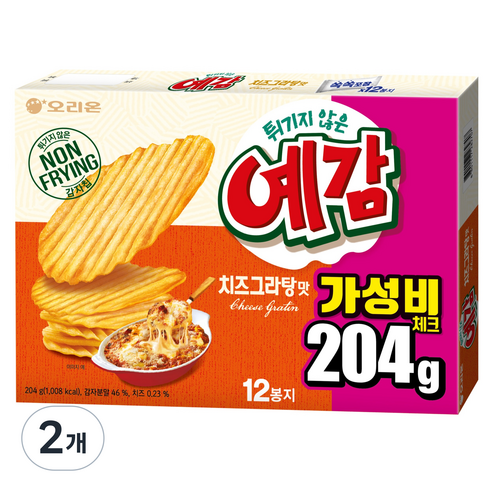 오리온 예감 치즈그라탕 12p, 204g, 2개
