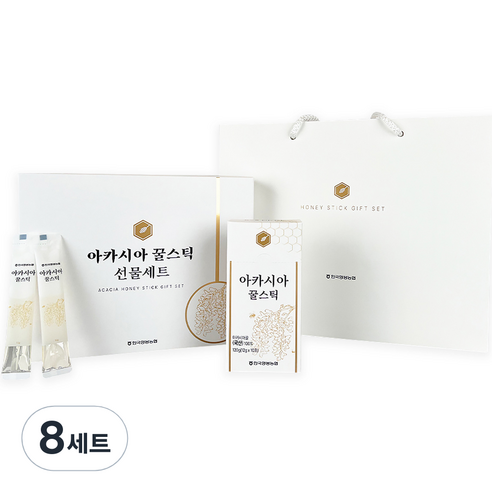 한국양봉 아카시아 꿀스틱 30p + 쇼핑백, 360g, 8세트