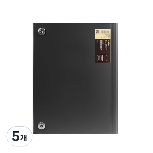 히키스 오피스 대학교 학원 A4 아코디언형 13비닐포켓 레포트, 블랙, 5개