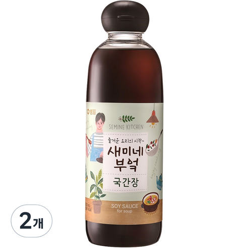 샘표 새미네부엌 국간장, 830ml, 2개
