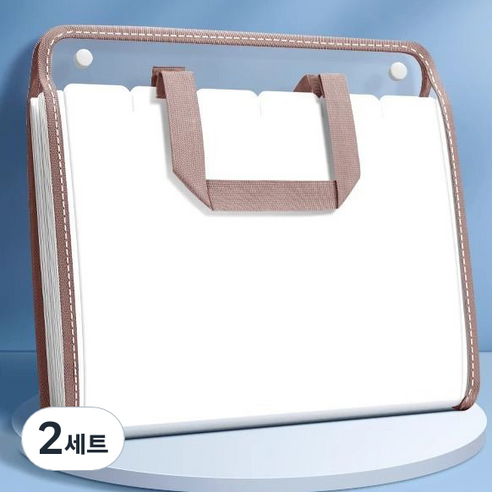 올인셀 다용도 가로 아코디언 파일 13칸 A4 + 스티커 세트, 핑크(파일), 2세트