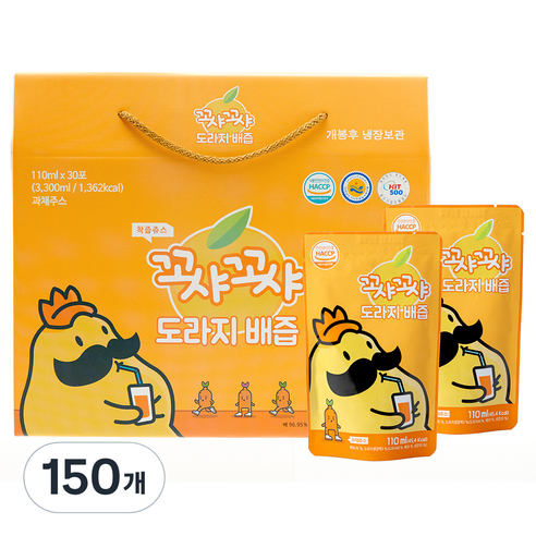 꼬샤꼬샤 도라지 배즙, 110ml, 150개