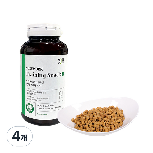 노즈워크 강아지 트레이닝 스낵, 연어맛, 150g, 4개