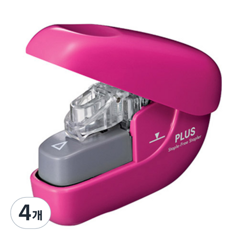 PLUS 페이퍼 클린치 SL106NB, Pink, 4개