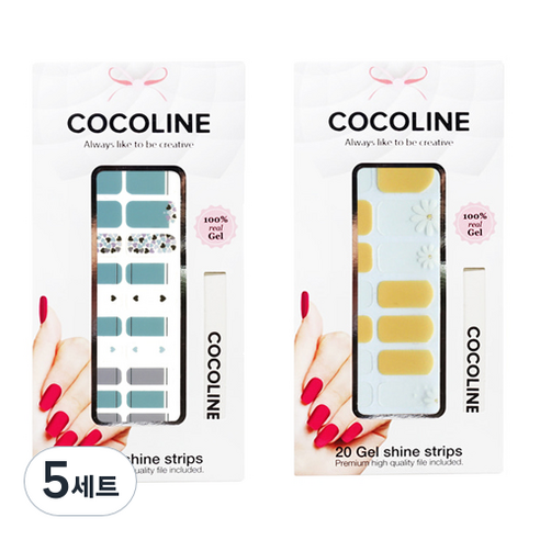 코코라인 붙이는 젤네일 스트립, COCO No 123, COCO No 131, 5세트