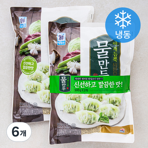 대림선 야채듬뿍 물만두 (냉동), 500g, 6개