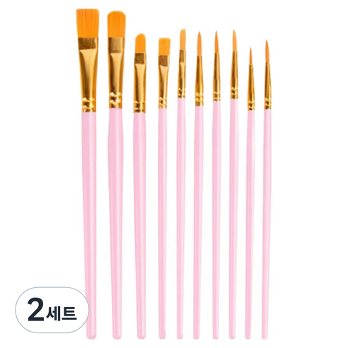 씨티 수채화붓 10종 세트 진핑크, 2세트