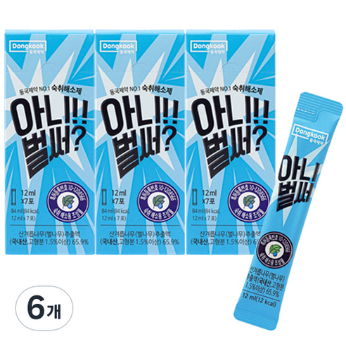 동국제약 아니벌써 숙취해소제 7p, 84ml, 6개