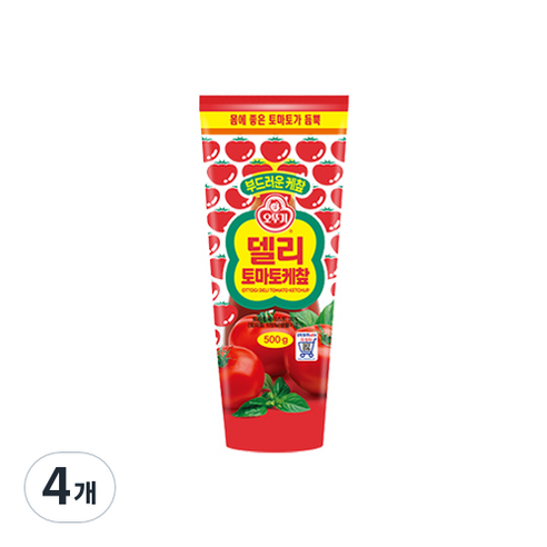 오뚜기 델리 진한 토마토 케챂, 500g, 4개