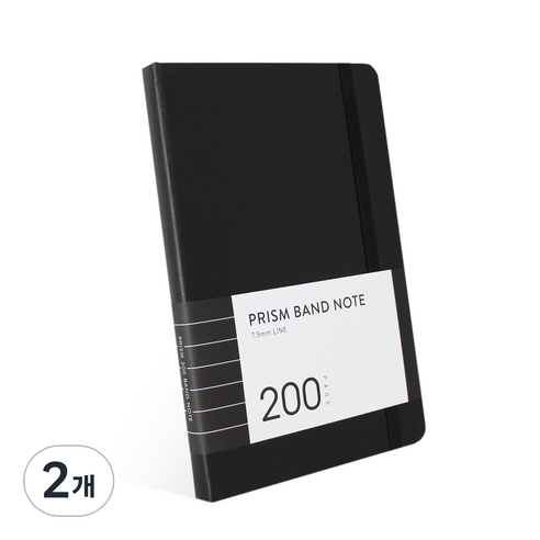 인디고 프리즘 200 밴드노트 라인, 블랙, 2개