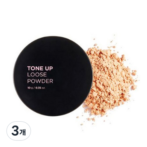 더페이스샵 톤업루즈파우더 10g, V201애프리콧베이지, 3개