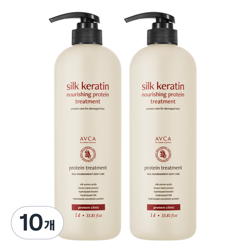 아브카 실크 케라틴 너리싱 단백질 트리트먼트, 1000ml, 10개