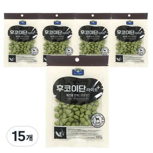 벨버드 후코이단 강아지 간식, 라이트, 100g, 15개