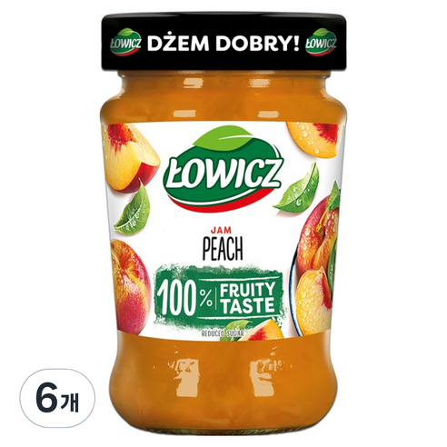 워비츠 복숭아잼, 280g, 6개
