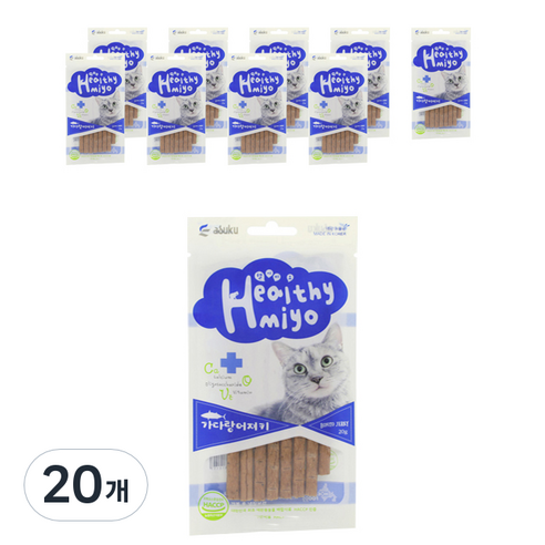 아스쿠 헬시묘 져키 20g, 가다랑어, 20개