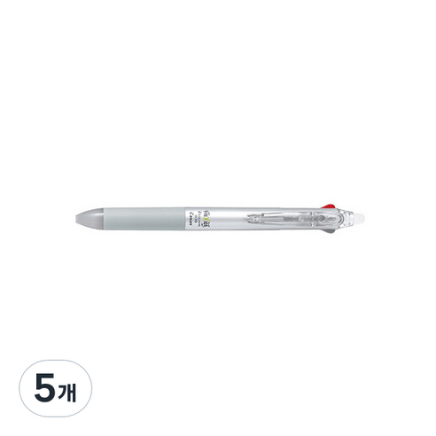 파이롯트 프릭션 2색 2C 볼펜 0.38mm, 실버, 5개