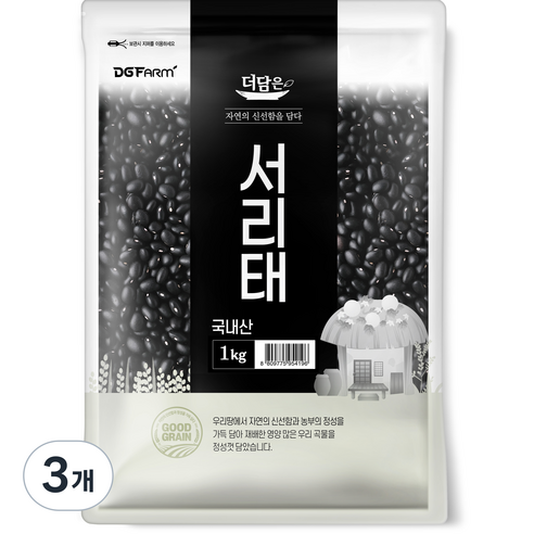 더담은 서리태, 1kg, 3개