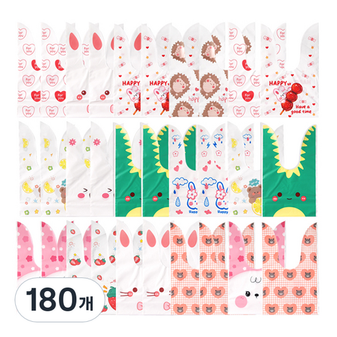 러블리 미니 포장주머니, 랜덤발송, 180개