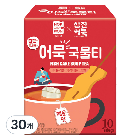 녹차원 따끈따끈 어묵국물티 매운맛, 30개, 4g