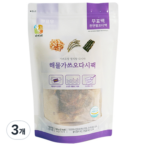 석하 해물가쓰오다시팩, 16g, 3개