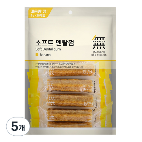 무마진 강아지 소프트 덴탈껌 30p, 바나나, 270g, 5개