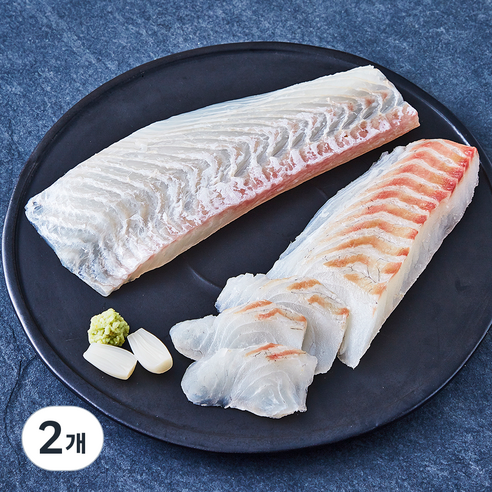 굿모닝씨푸드 맛있는 광어 도미회 필렛 (냉장), 2개, 200g