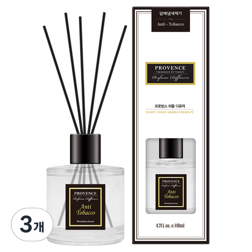 프로방스 퍼퓸 디퓨져 140ml, 담배냄새, 3개