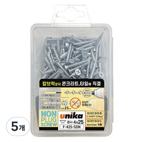 유니카 논프라 피스 접시머리 200pcs F-425-SDN, 5개