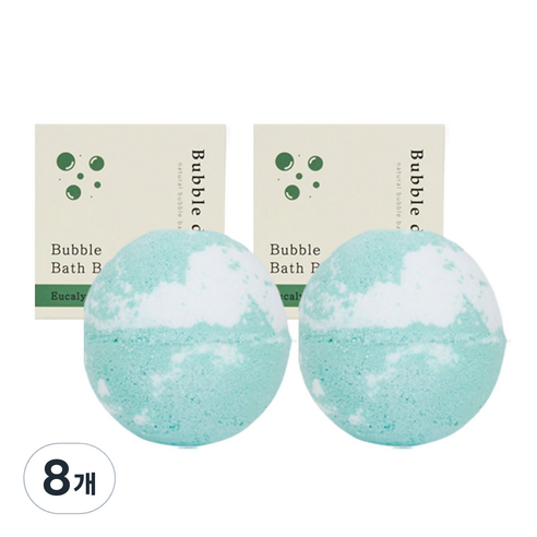 버블데이 배쓰밤 거품입욕제 유칼립투스향, 100g, 8개