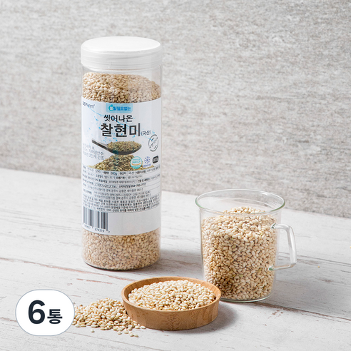 씻어나온 찰현미, 800g, 6통