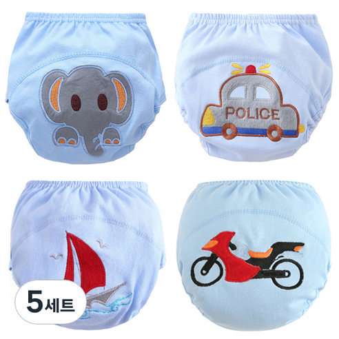 엠케이 남아용 앙증 조이멀티 순면 배변훈련팬티 4종세트, 랜덤 발송, 5세트