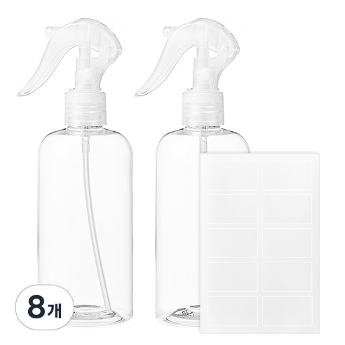 코멧 건스프레이 용기 300ml, 투명, 8개