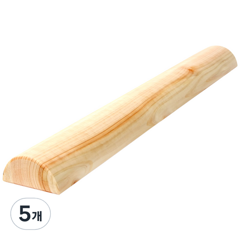 운수대통 편백나무 발지압 마사지용품, 5개, 자연색상
