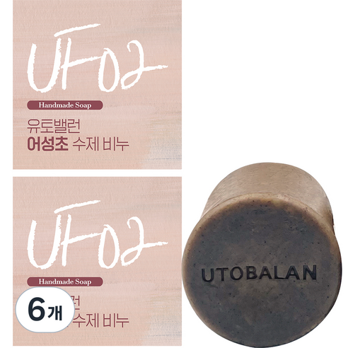 유토밸런 어성초 수제비누, 6개, 140g