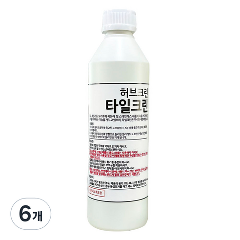 허브크린 타일크린 청소세제, 500ml, 6개