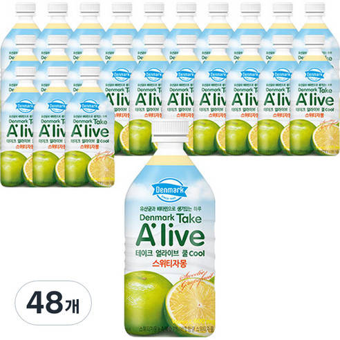덴마크 테이크 얼라이브 쿨 스위티자몽, 500ml, 48개