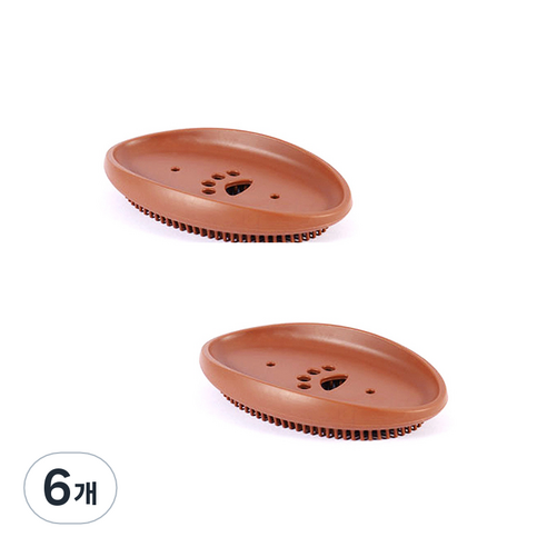 심사장홈 파스텔 다용도 욕실 비누 받침, 브라운, 6개