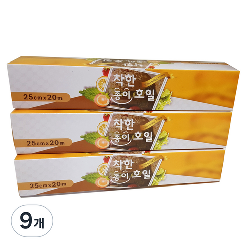 착한식재료 착한 종이호일, 20m, 1개, 9개