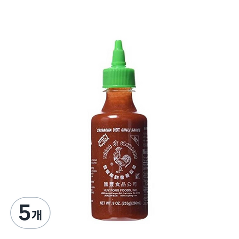 허이펑 닭표 스리라차 핫 칠리 소스, 255g, 5개