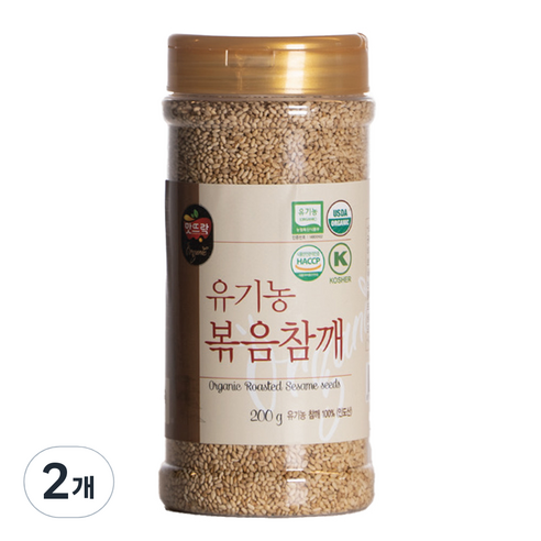 맛뜨락 유기농 볶음참깨, 2개, 200g