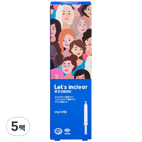 인클리어 렛츠 여성청결제, 6.8g, 5개