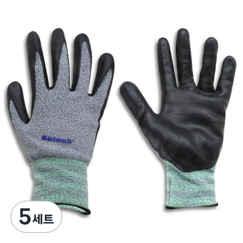 코텍스 고급 NBR 장갑 회색 양손착용 세트, 5세트