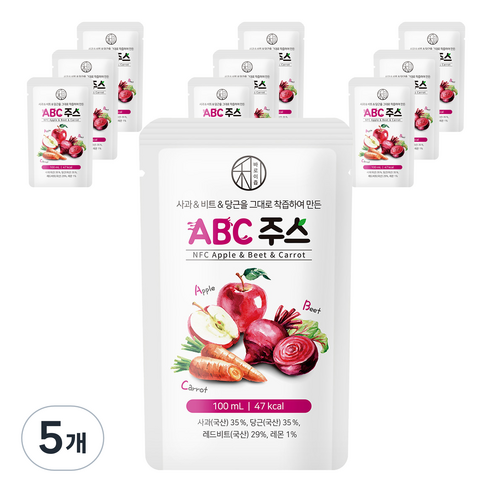 바로이즙 ABC 주스 10p, 100ml, 5개