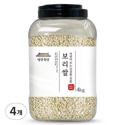 건강곡간 미국산 보리쌀, 4kg, 4개